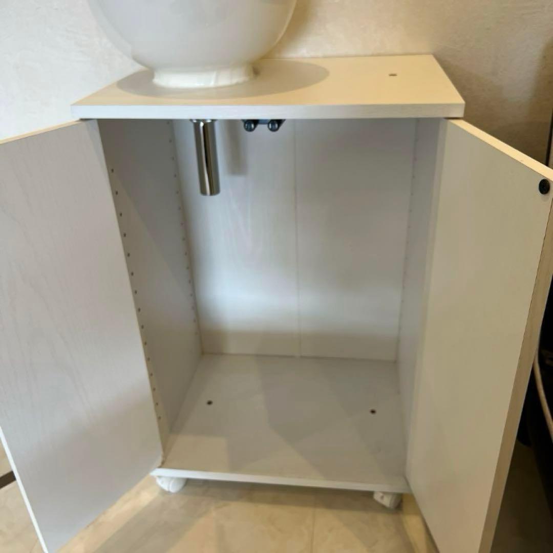 洗面台セット 木製キャビネット 丸型ボウル