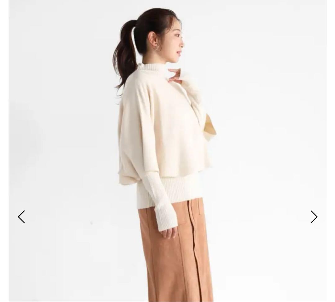 新品 Vin アンサンブル ケープニット2点セット アイボリー - メルカリ