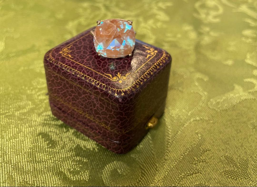 サフィレット　14.7mmx16mm ピンクゴールドリング　ダメージ有