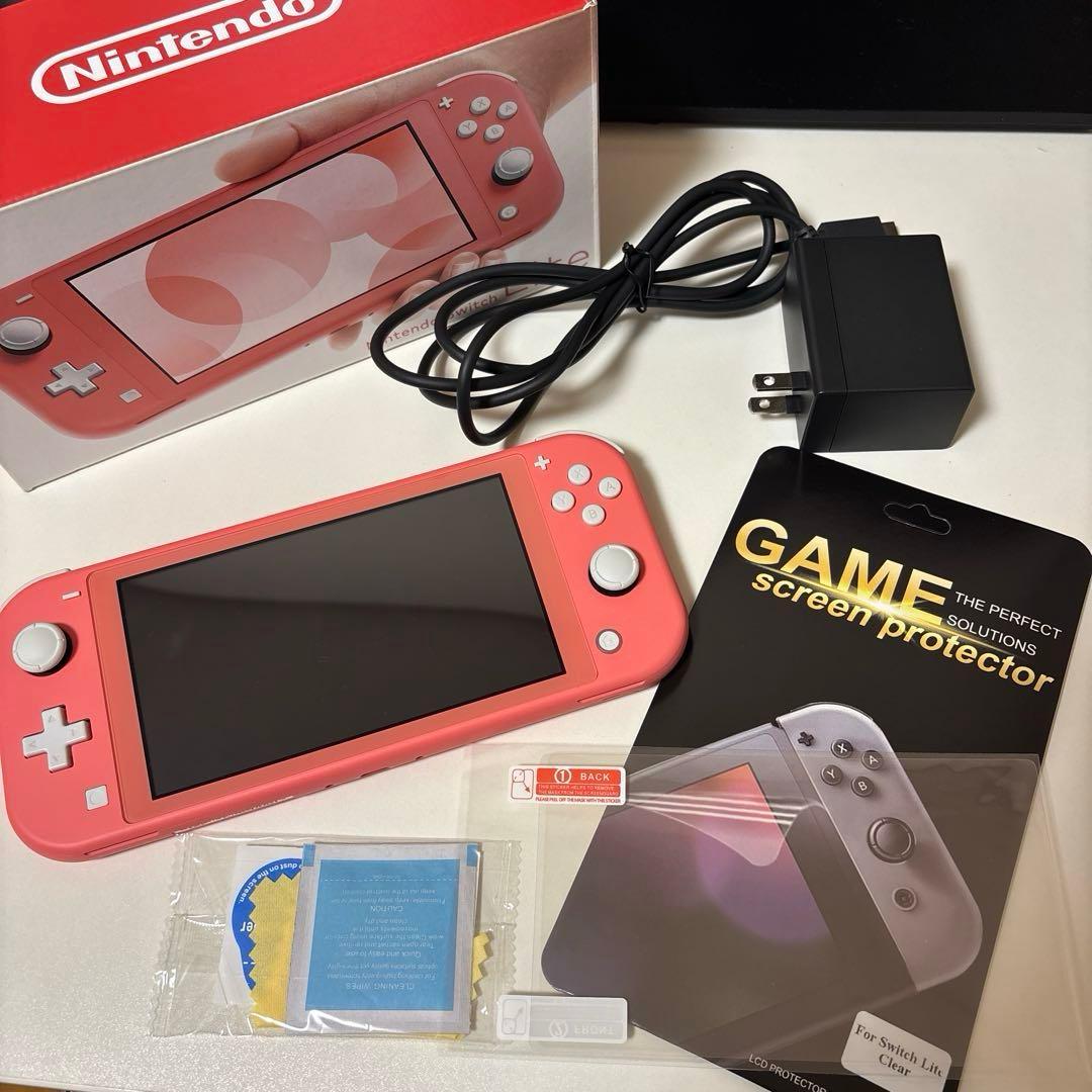 Nintendo Switch Lite ピンク コーラル　本体 中古 Nintendo Switch Lite コーラル+その他付属品有り 中古美品｜Yahoo