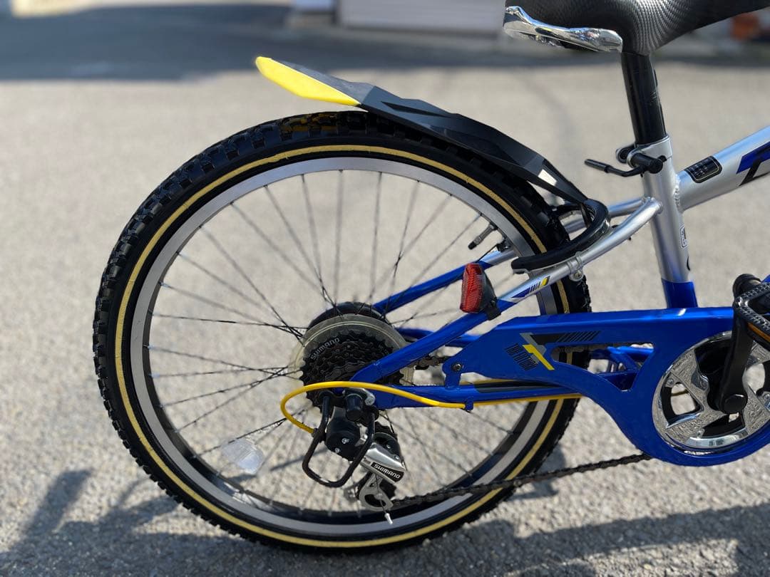 22インチ自転車(青/銀) LEDライト（取説付・防犯登録抹消済）京都市