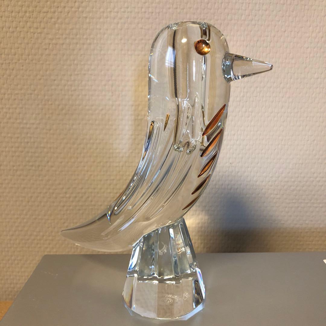 damk　新品　バカラクリスタルガラス製の鳥の花瓶 名入れ無料】 【純正紙袋無料】 バカラ Baccarat ファウナクリスト