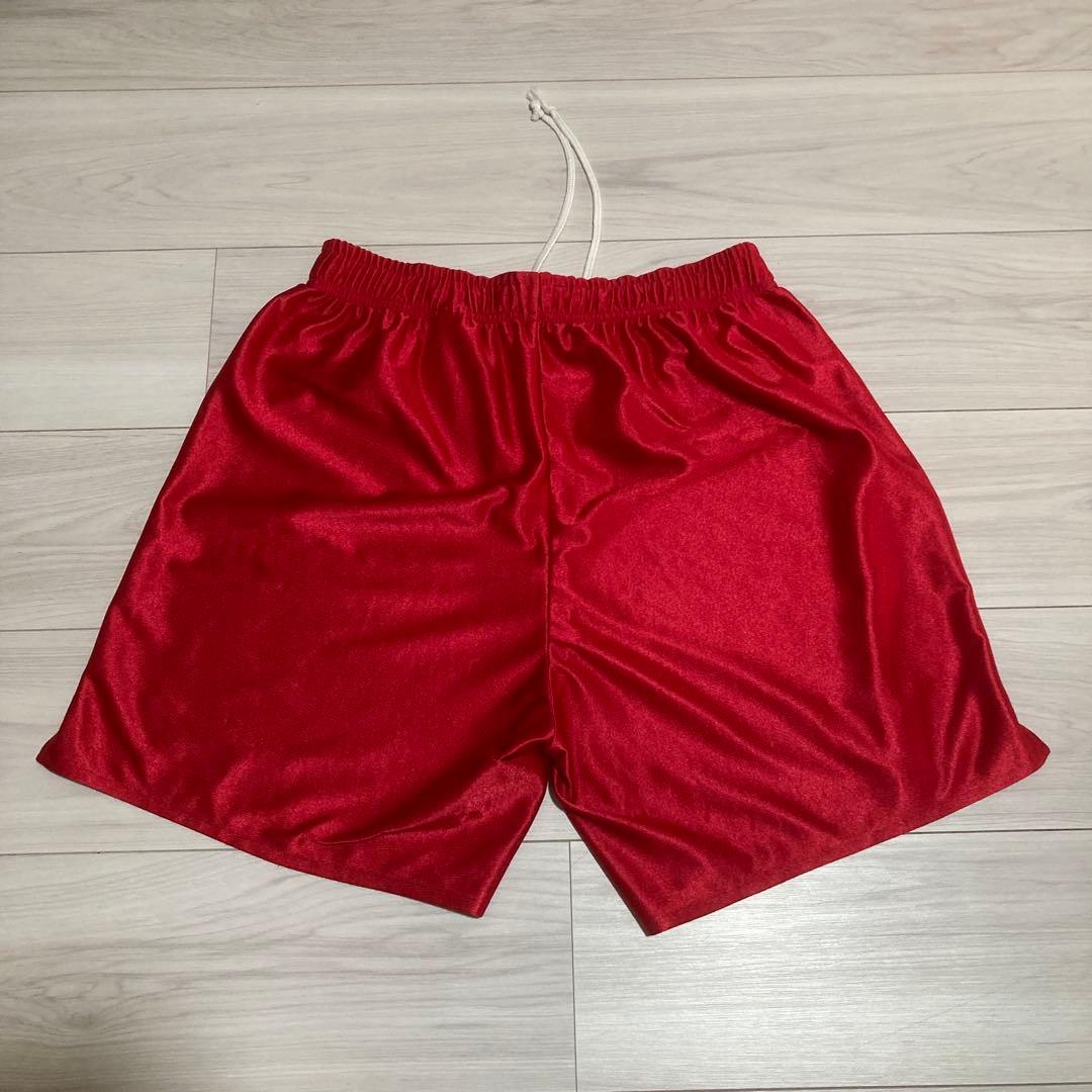アシックス バレーボール メンズ ゲームパンツ Lサイズ レッド 美品