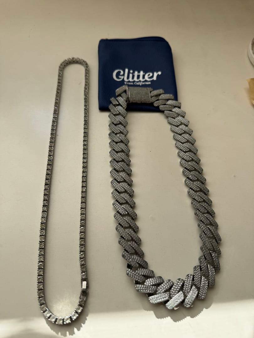 Gulitter iced outチェーン19mm 45cmブリンブリンセット