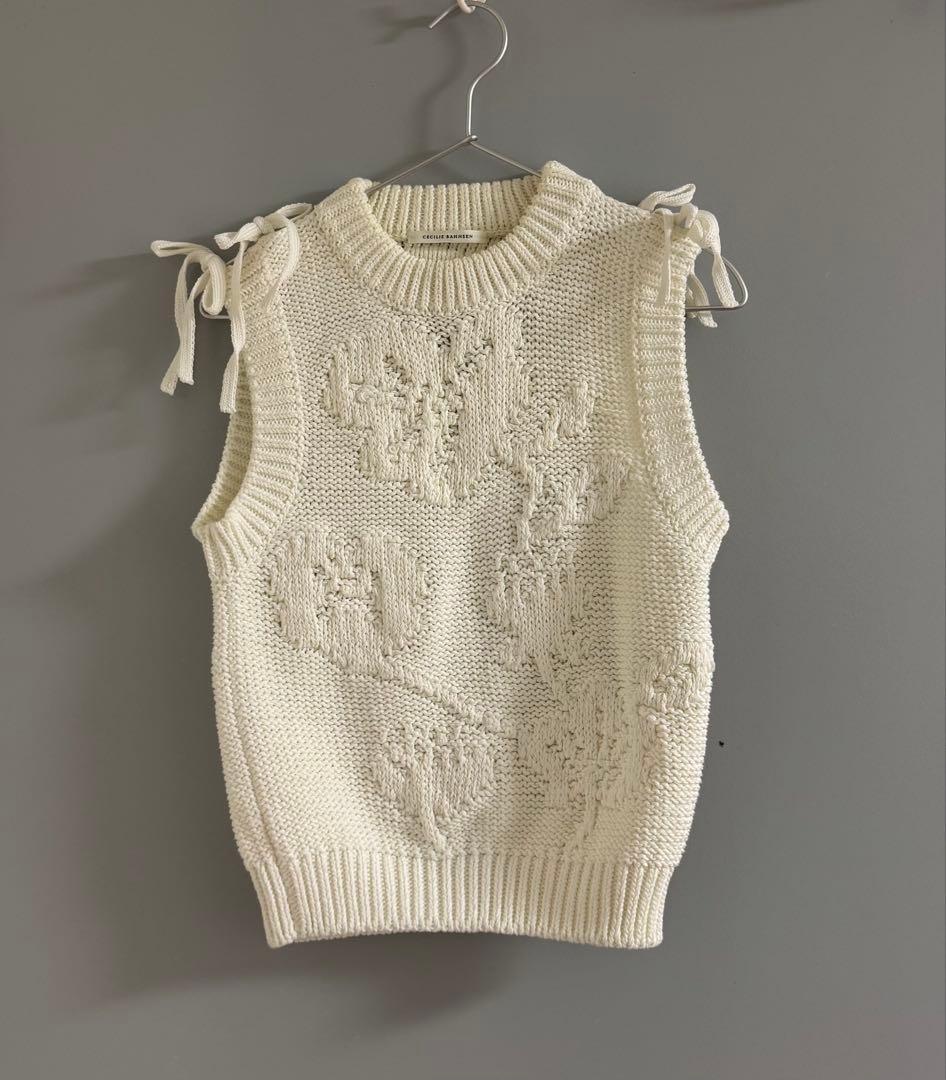 Cecilie Bahnsen ホワイトニットベスト - メルカリ