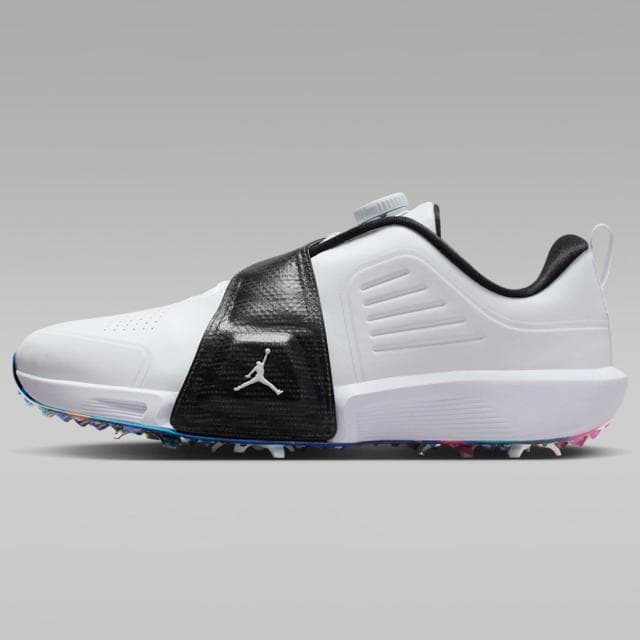 25.5cm ナイキゴルフ ジョーダン エア レブ 白 スパイク ゴルフシューズ