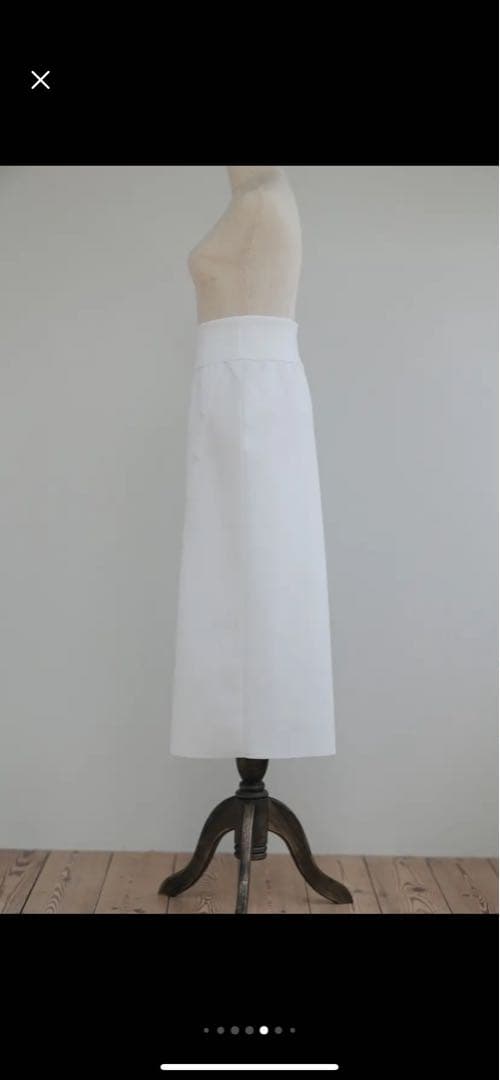 新品poisポワ button line skirt ホワイト M - メルカリ