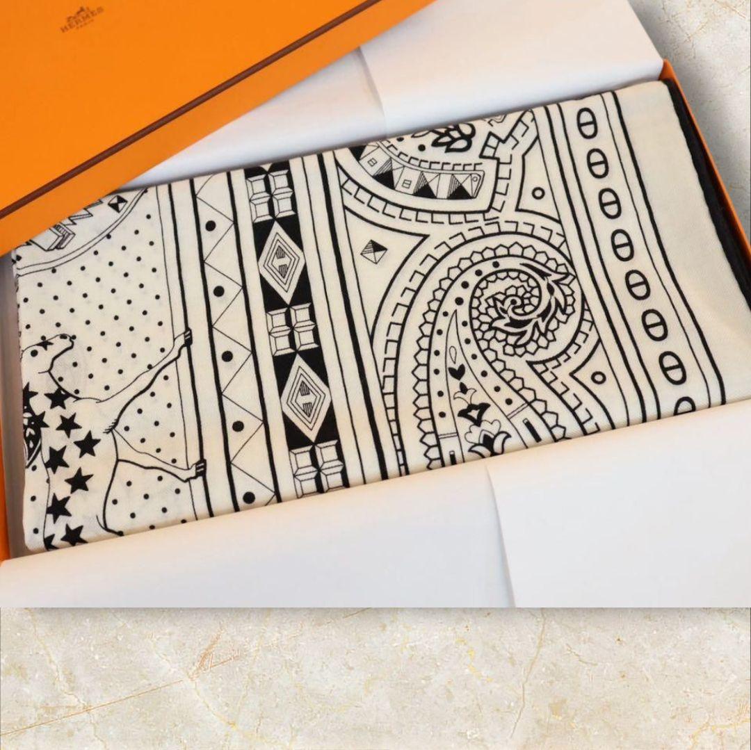 新品・2025AW エルメス カシシル140 シュヴァルドゥクールバンダナ