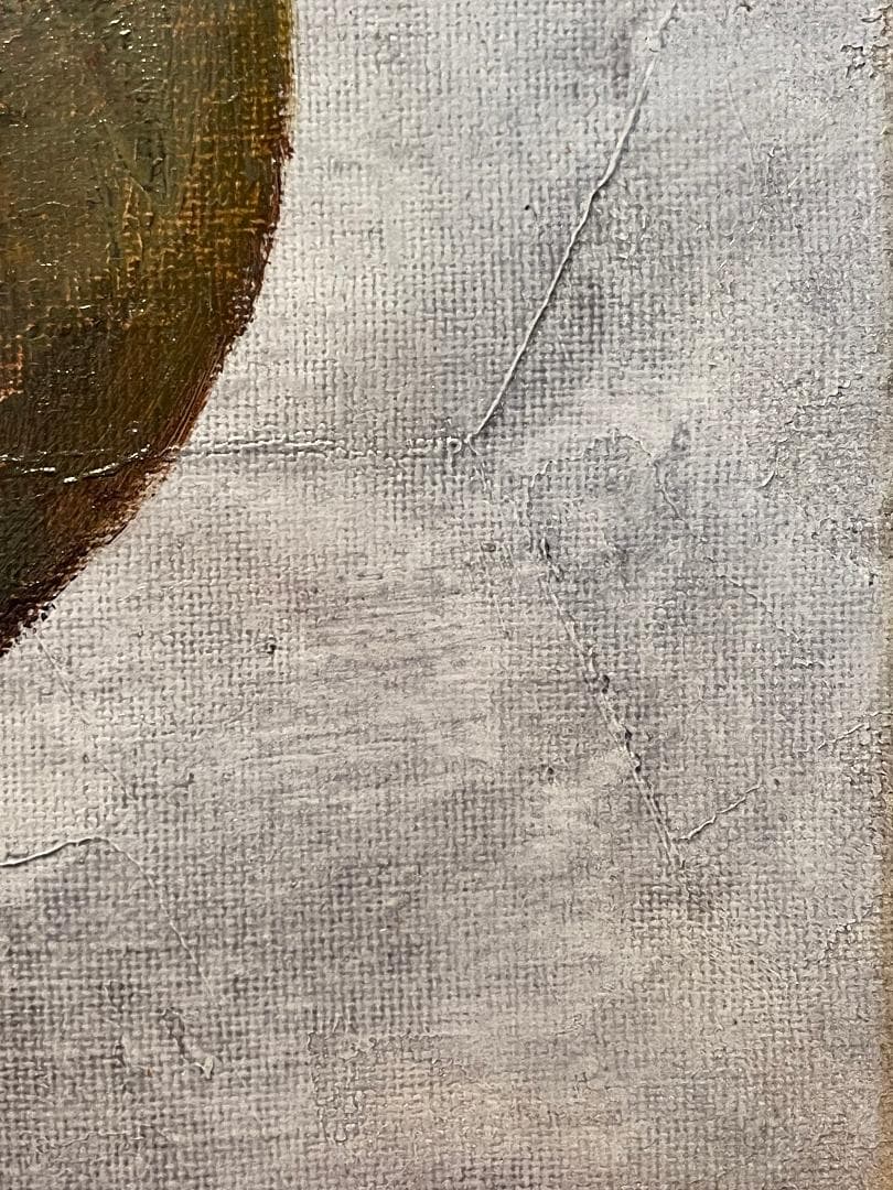 「真作」安田英明「椿」静物画　油彩画　額装　サイン有り　F4号