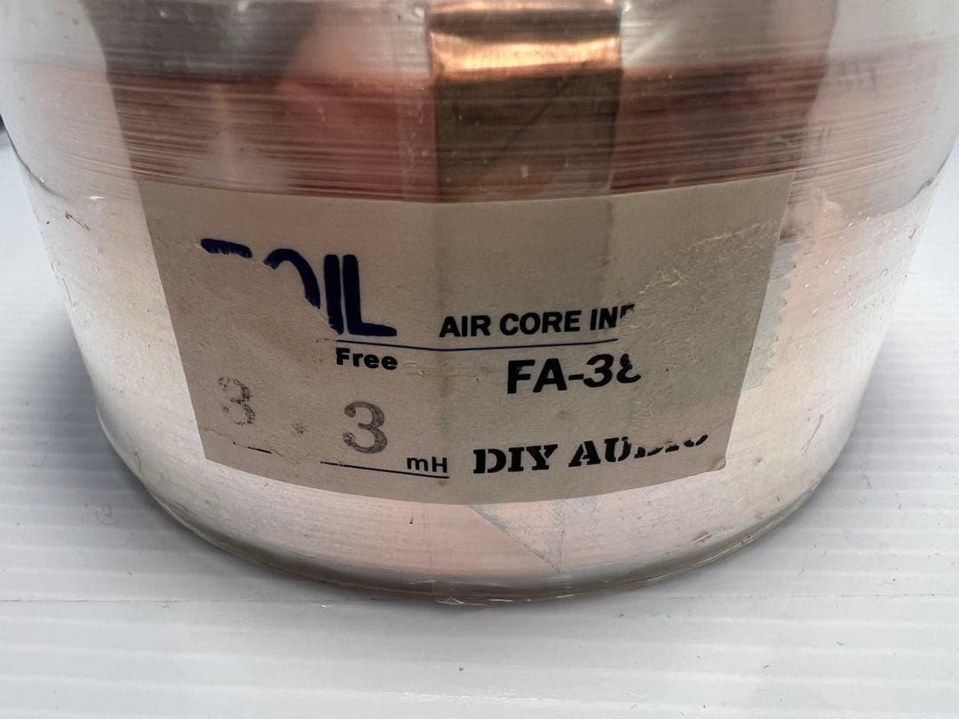 DIY AUDIO FA-3821 3.3mH 箔巻コイル 銅箔巻き 空芯コイル
