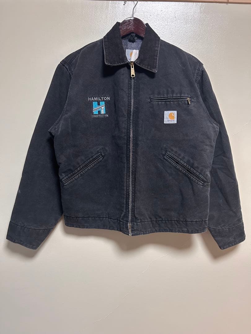 Carhartt カーハート デトロイトジャケット J01-BLK 40 USA製 carhartt デトロイト ジャケット J01 黒 フェード ブラック XL
