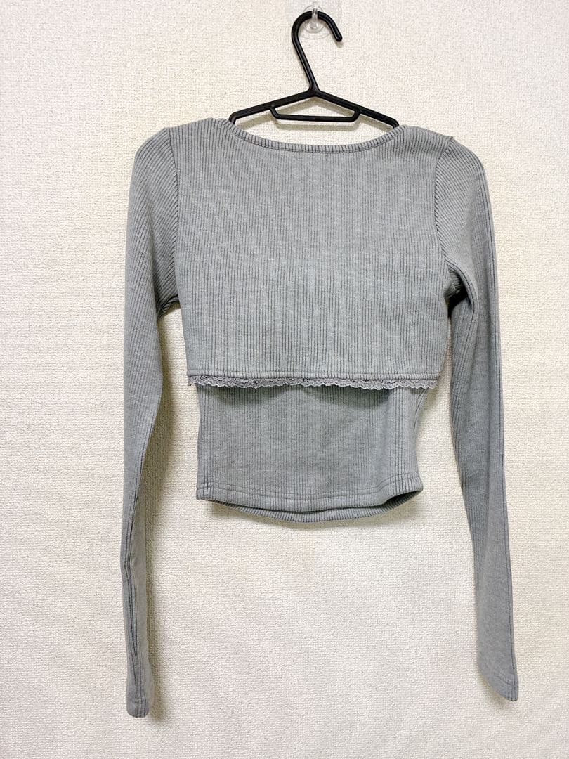 yilon イロン RIB ENSEMBLE BUTTON TOPS Rib ensemble button tops