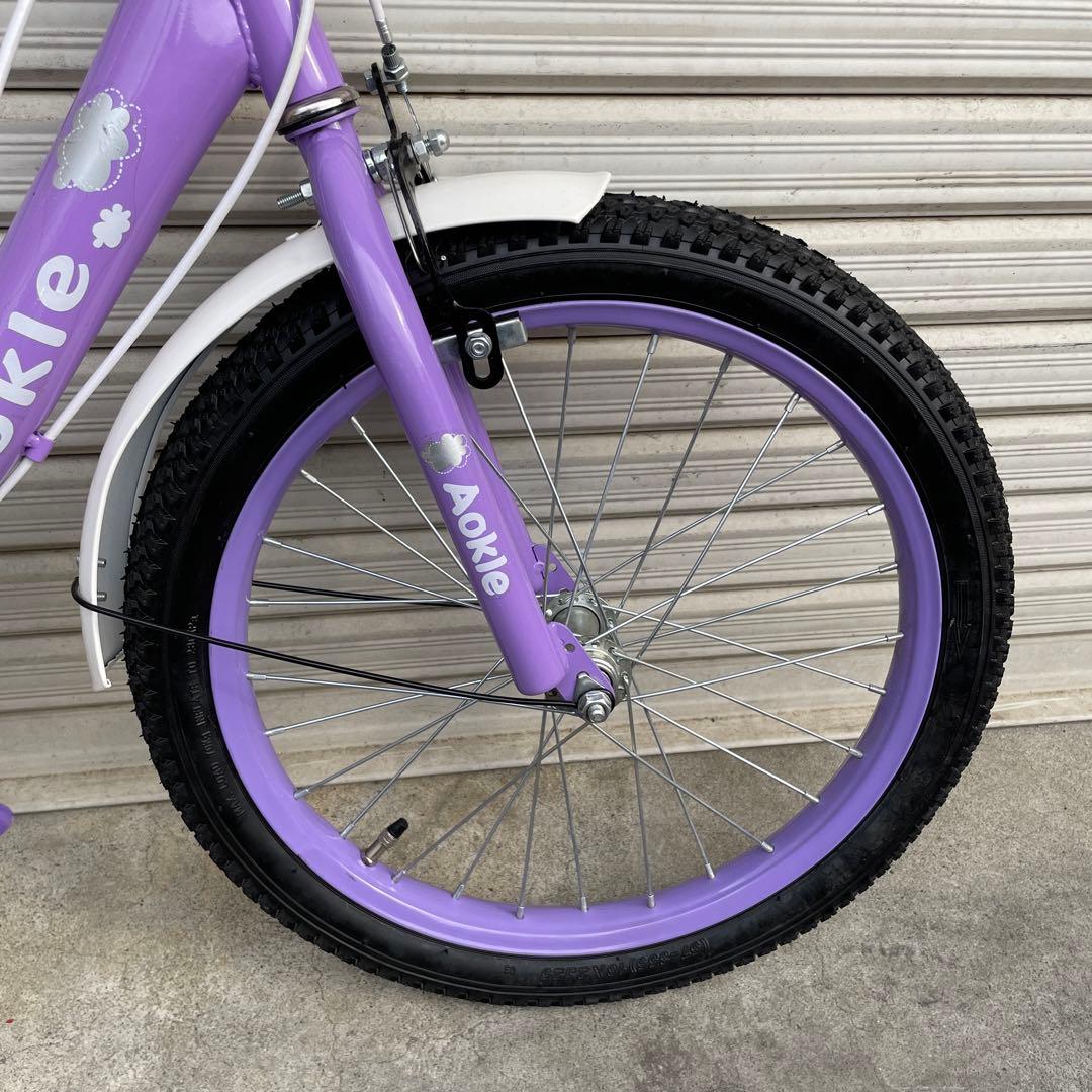 未使用品】AOKLE 子供用自転車 18インチ パープル - メルカリ