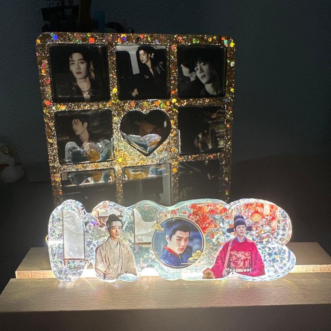 肖戦 厚いレジン置物です&バッグチャームに&ナイトライトにもなります❣️9点セット