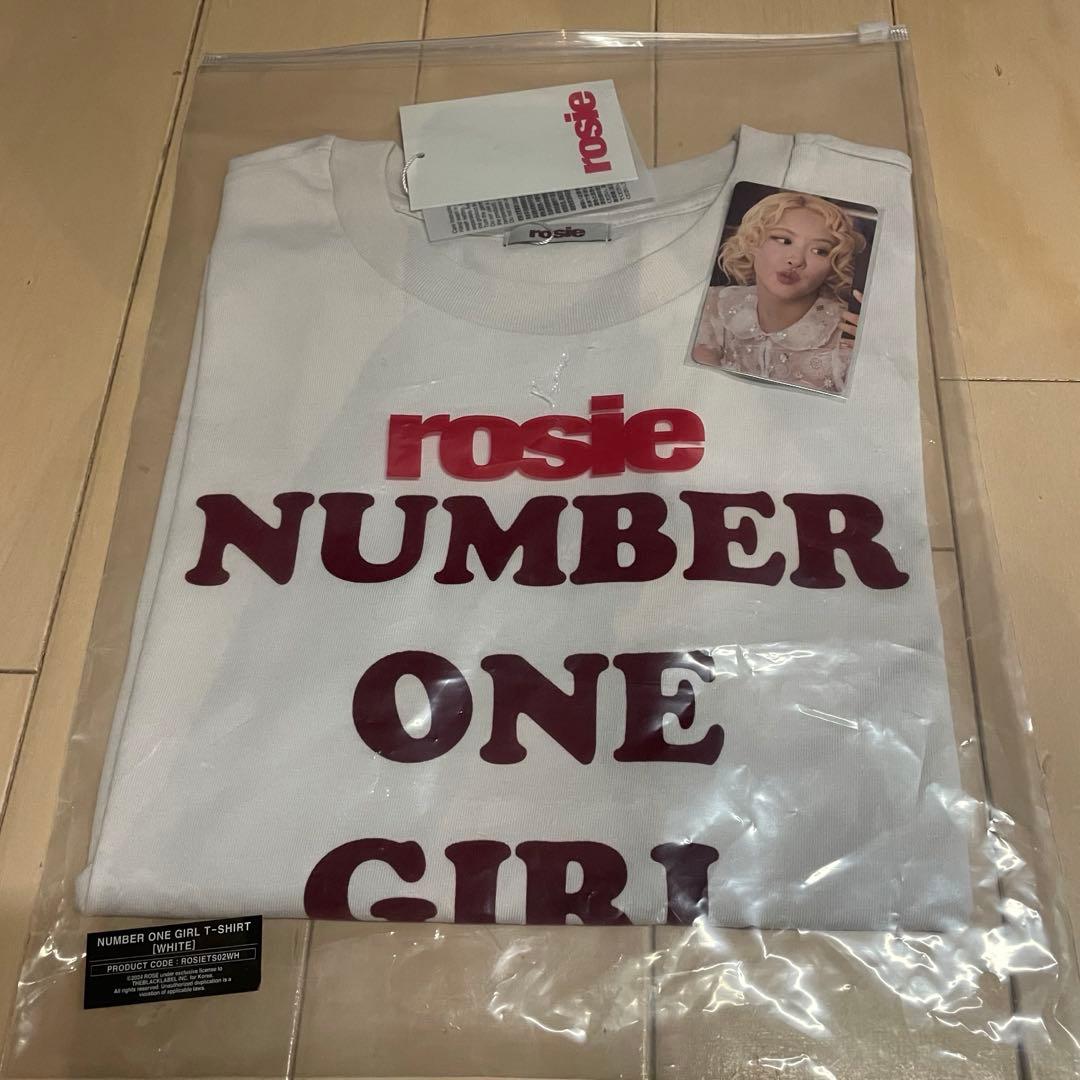 BLACKPINK ロゼ ポップアップ ナンバーワンガールTシャツ 白 トレカ付