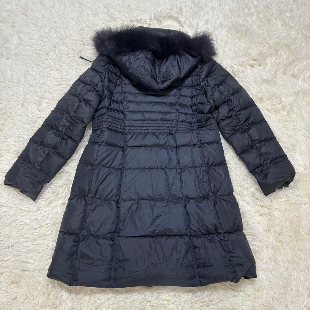 極美品】バルマン☆ ブルーフォックス ファー付 ダウンコート 黒M 891