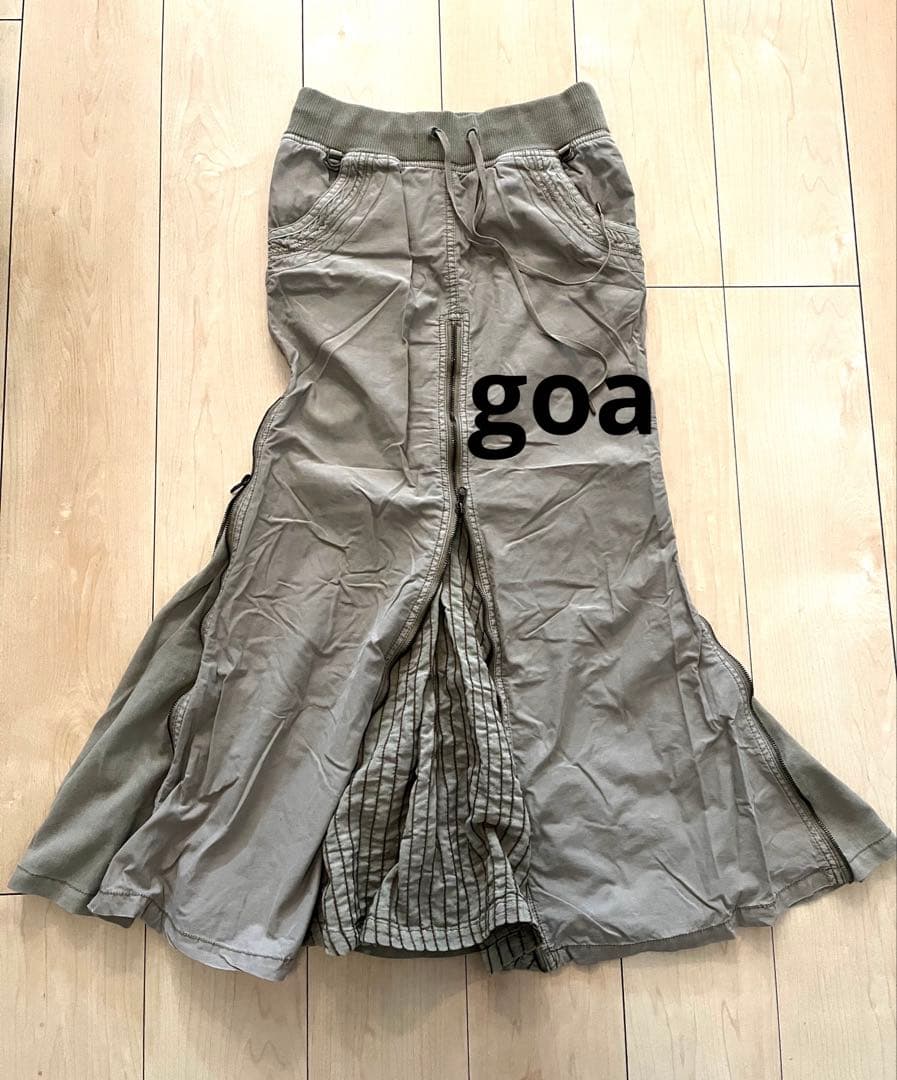 goa ゴア ジップスライダーロングスカート free ミリタリー 希少 Y2K goa（ロングスカート）のフリマアイテム一覧