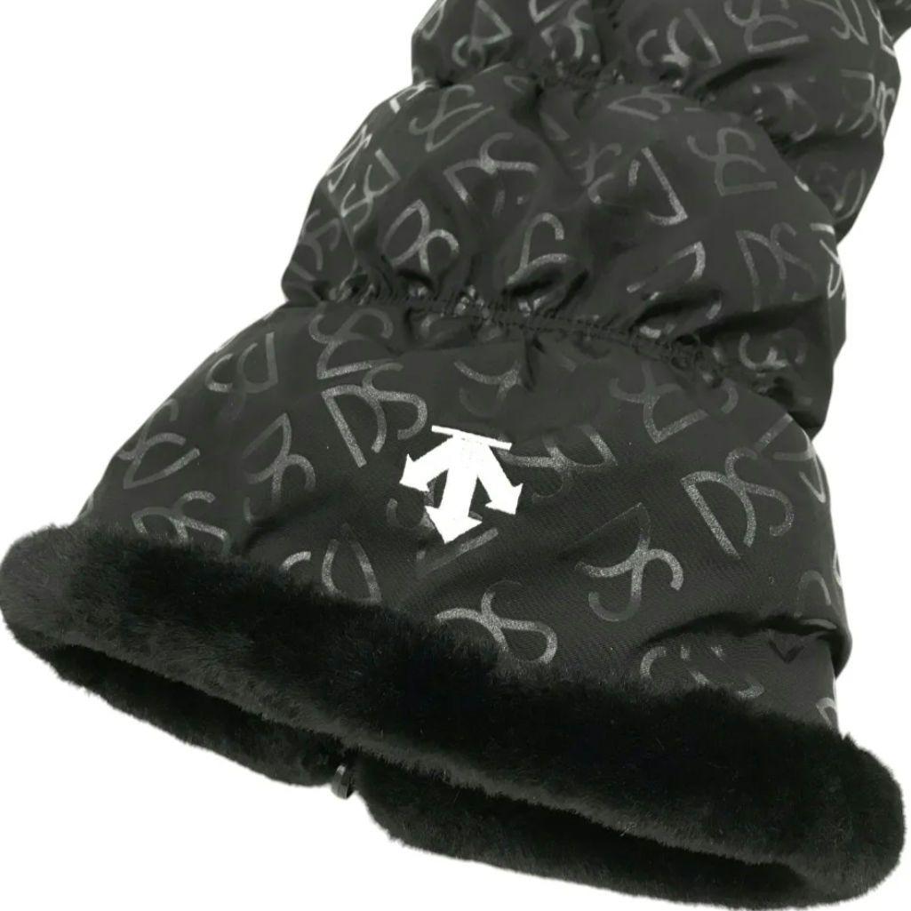 DESCENTEGOLFリバーシブルデザインレッグウォーマー黒 フリーサイズ