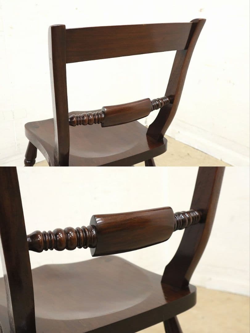 九州民芸家具】B型 ワイコムチェア②・椅子◇ミズメザクラ材無垢・和