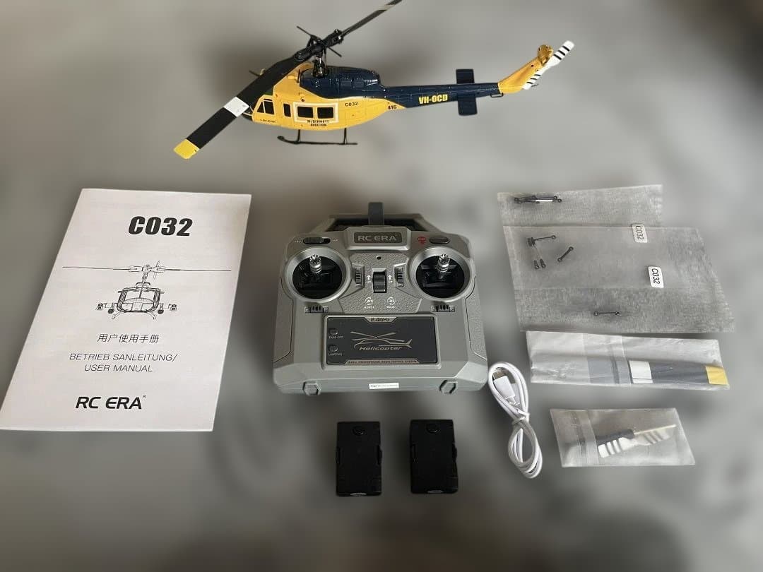 ★1/48 スケール C032 UH-1 ヒューイ RC バッテリー２個付き★