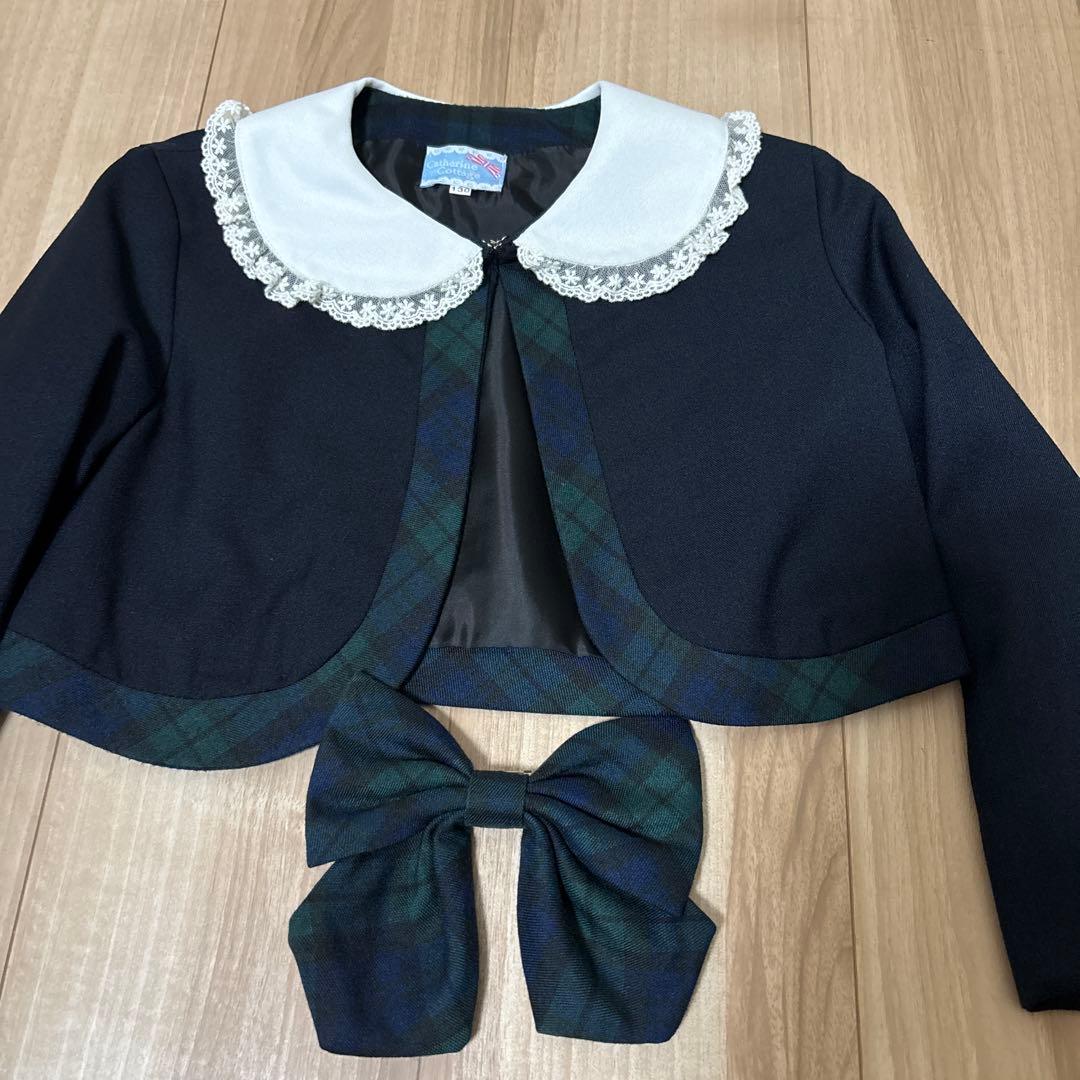 入学式&卒園式（セレモニー用） ネイビー・グリーン チェック