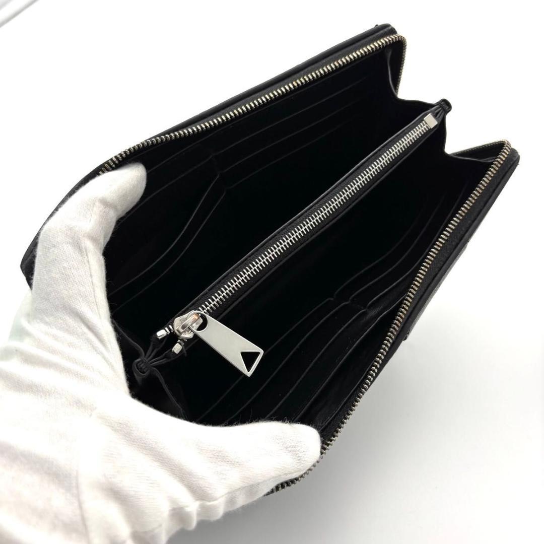 未使用に近い】 ボッテガヴェネタ カセット ラウンドファスナー 長財布