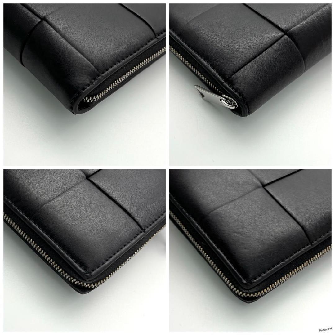 未使用に近い】 ボッテガヴェネタ カセット ラウンドファスナー 長財布