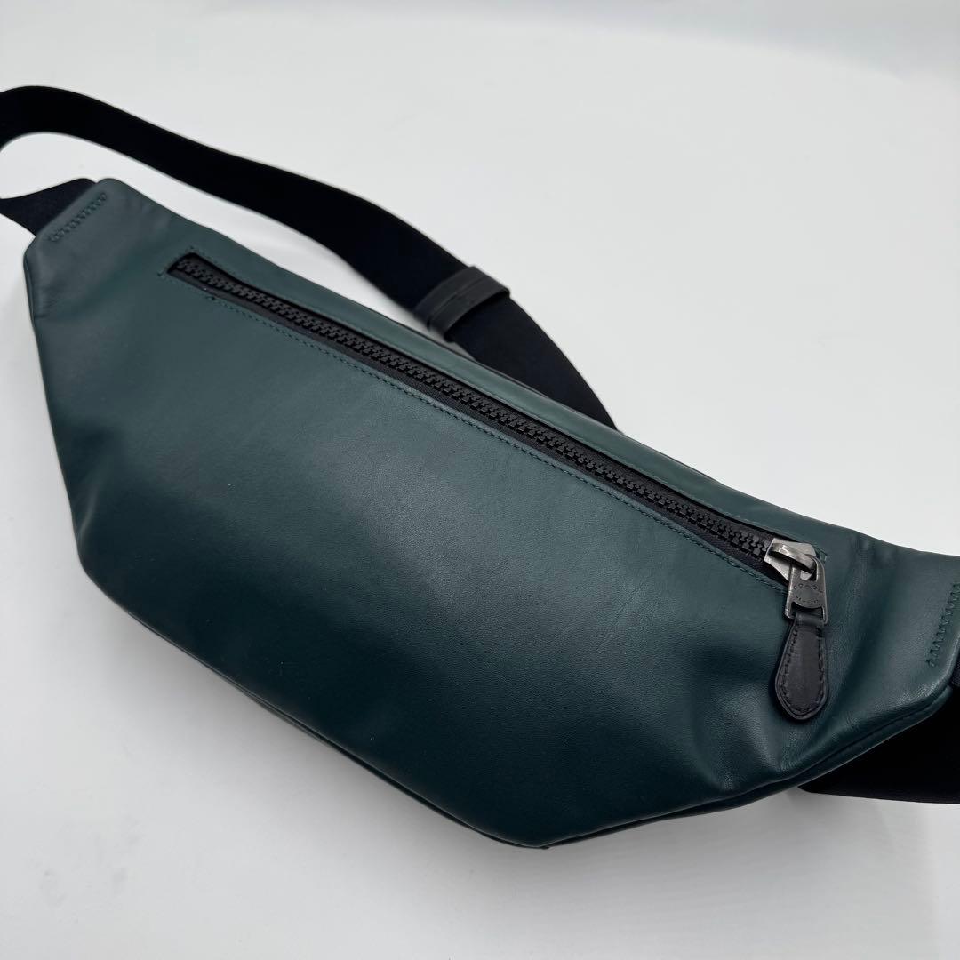 極美品✨ コーチ トラック ウエストポーチ カラーブロック レザー ロゴ