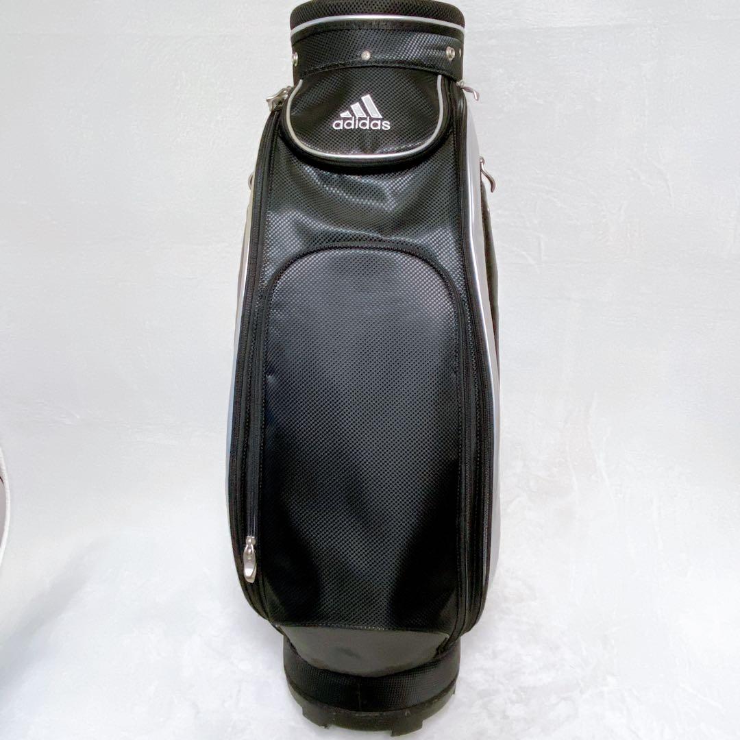 adidas アディダス キャディバッグ ブラック 黒 9型 ネームプレート
