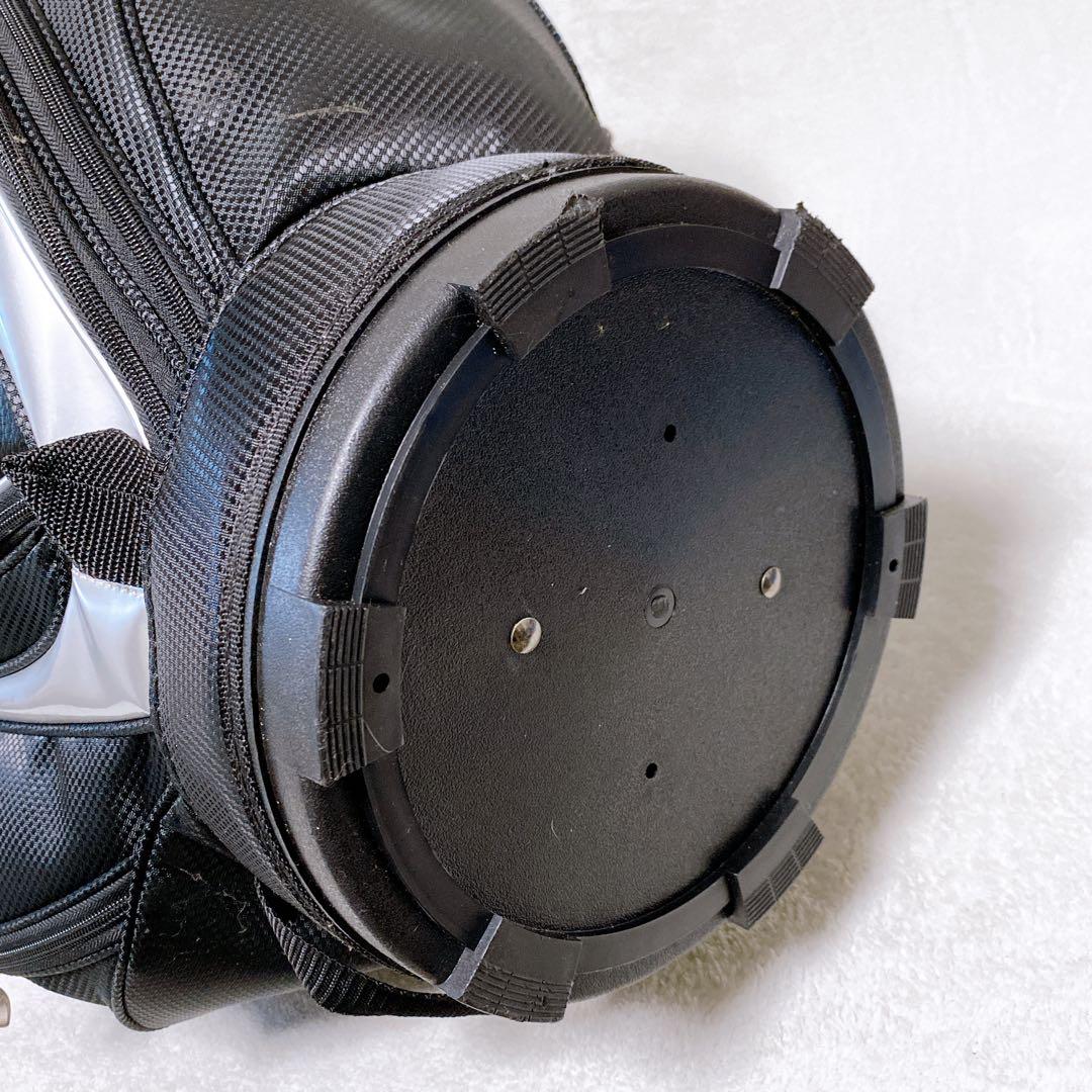 adidas アディダス キャディバッグ ブラック 黒 9型 ネームプレート