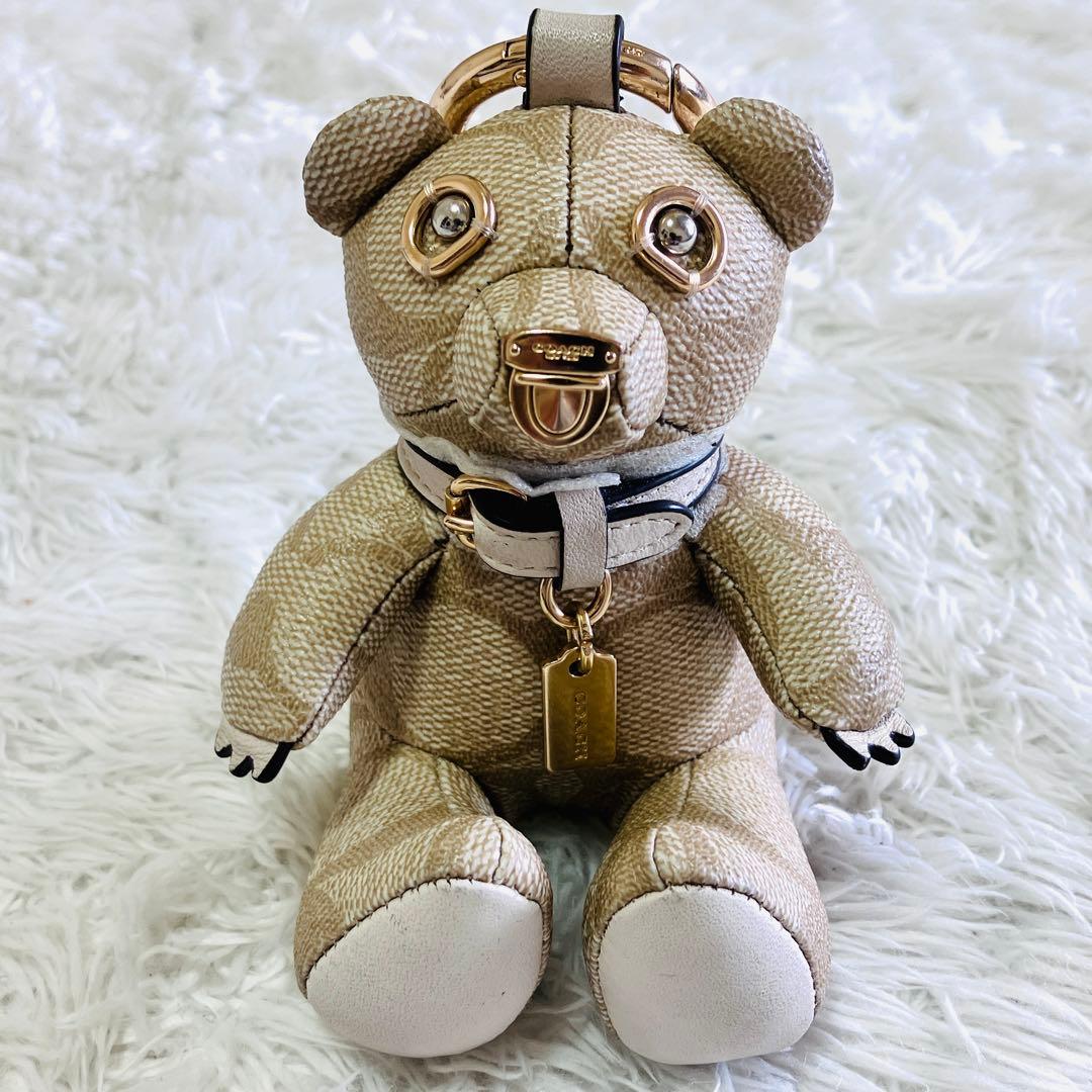 COACH コーチ ベア クマ バッグ チャーム キーホルダー シグネチャー
