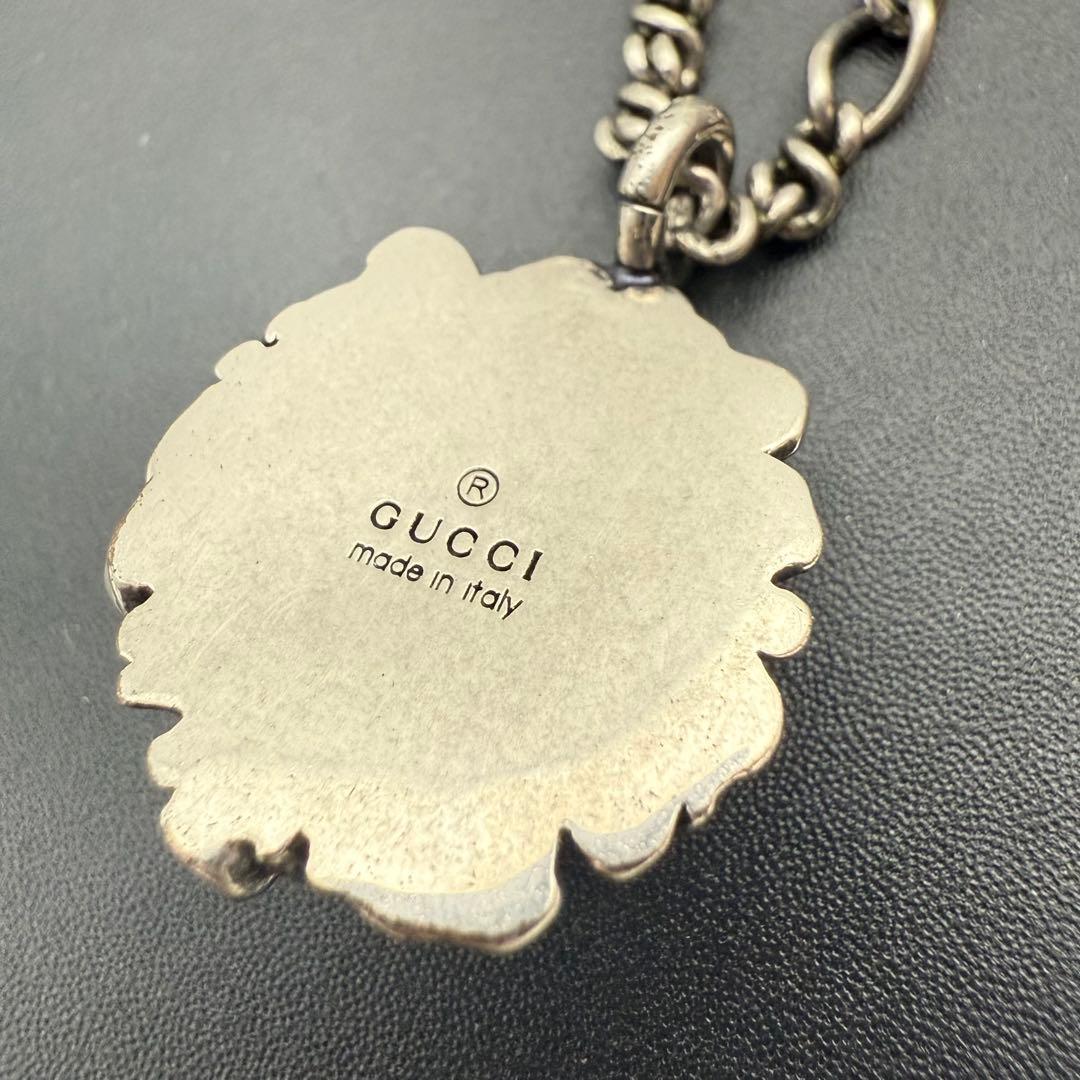 希少/極美品✨グッチ ライオンヘッド ネックレス シルバー 410673