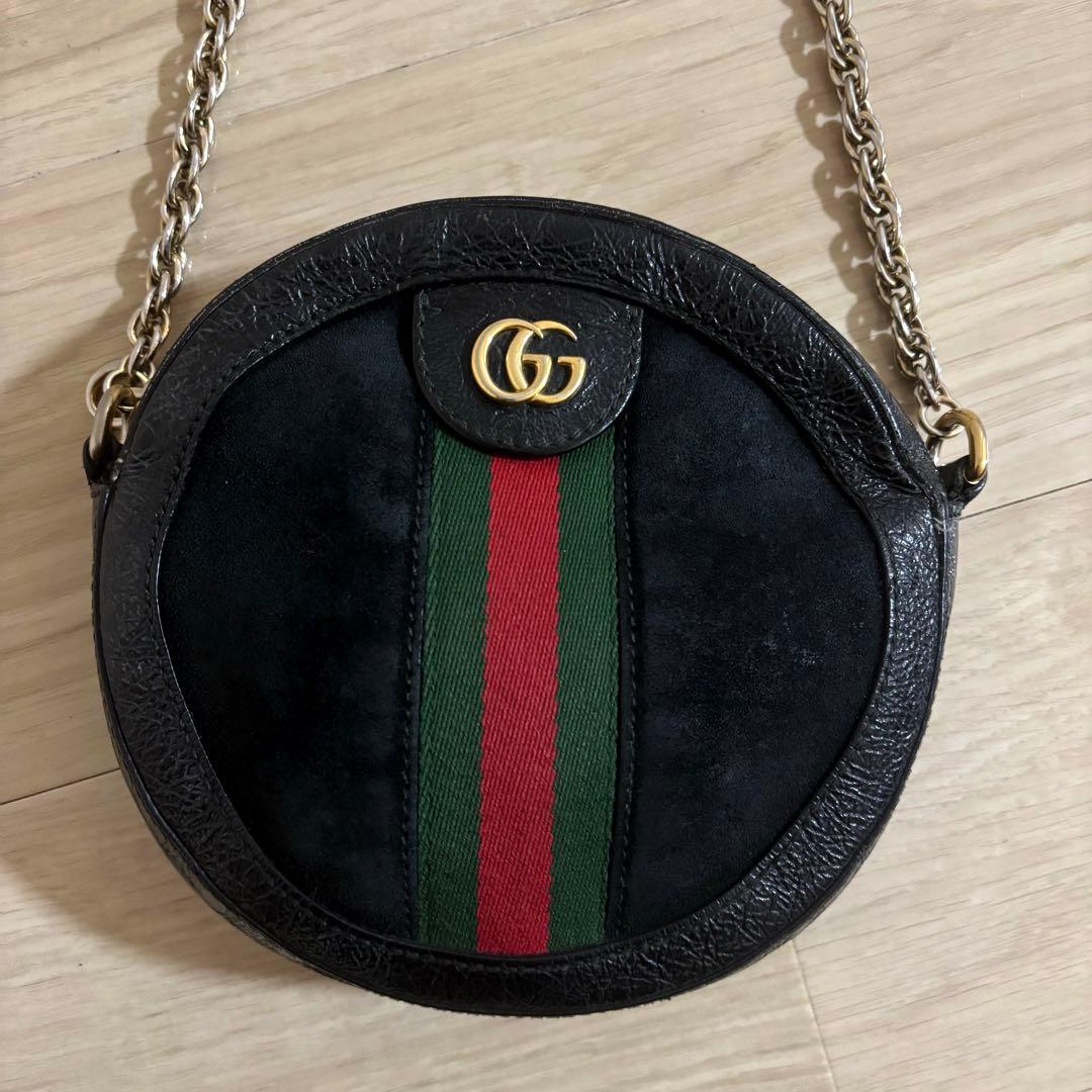本物】グッチ GGマーモント クロスボディバッグ シェリーライン 黒