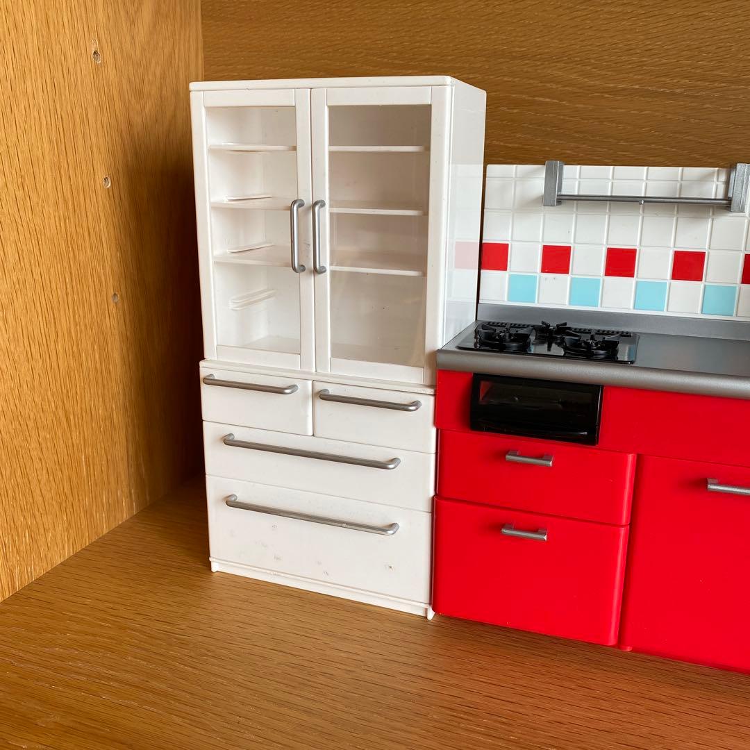 ぷちお台所 クックさん レッド たっぷりさん 冷蔵庫 食器棚 - メルカリ