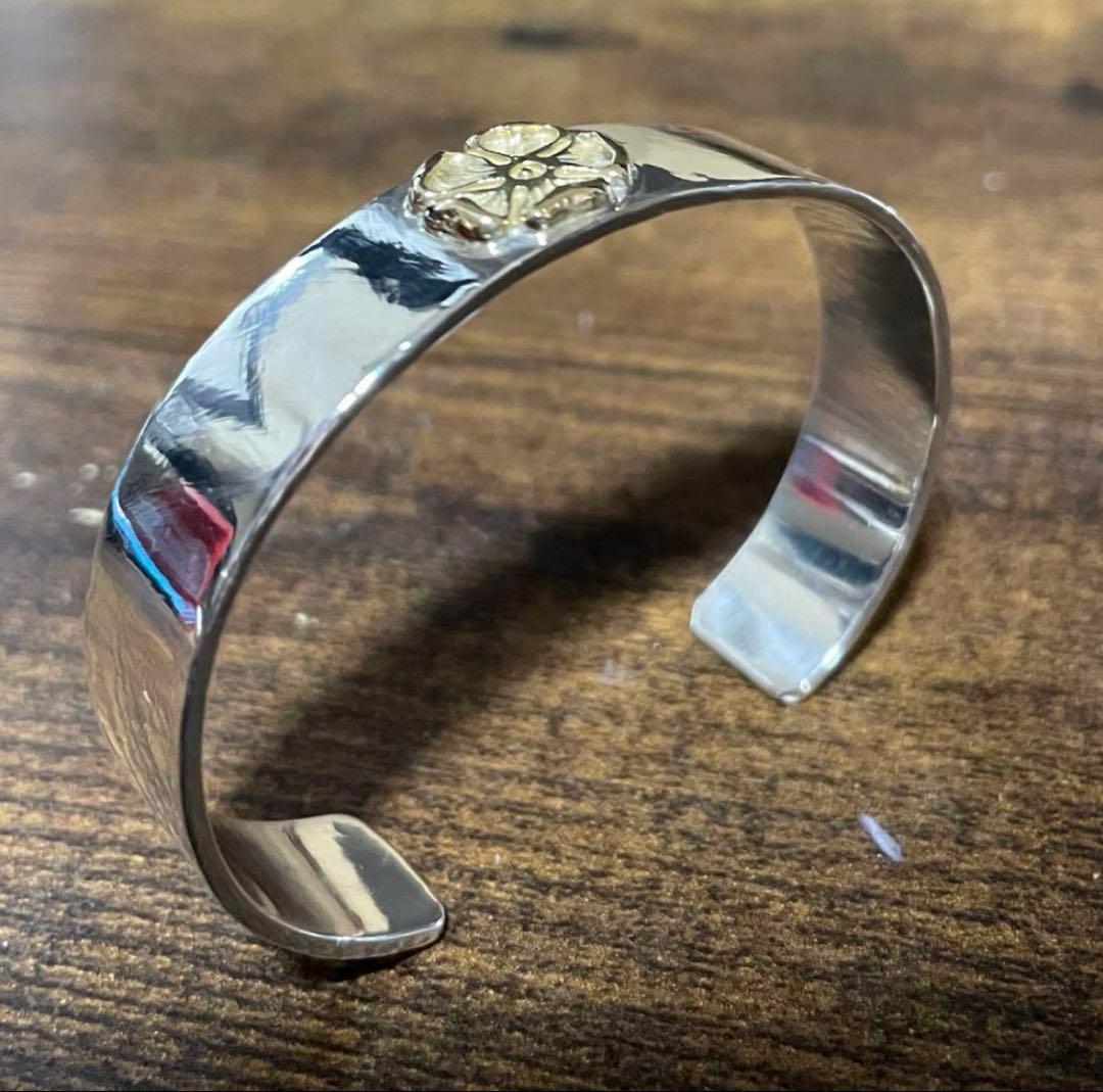 Sサイズ 極美品 メンズ タディアンドキング ローズ k18 バングル