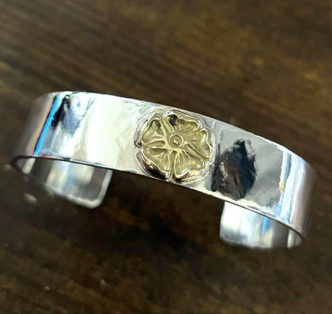 Sサイズ 極美品 メンズ タディアンドキング ローズ k18 バングル