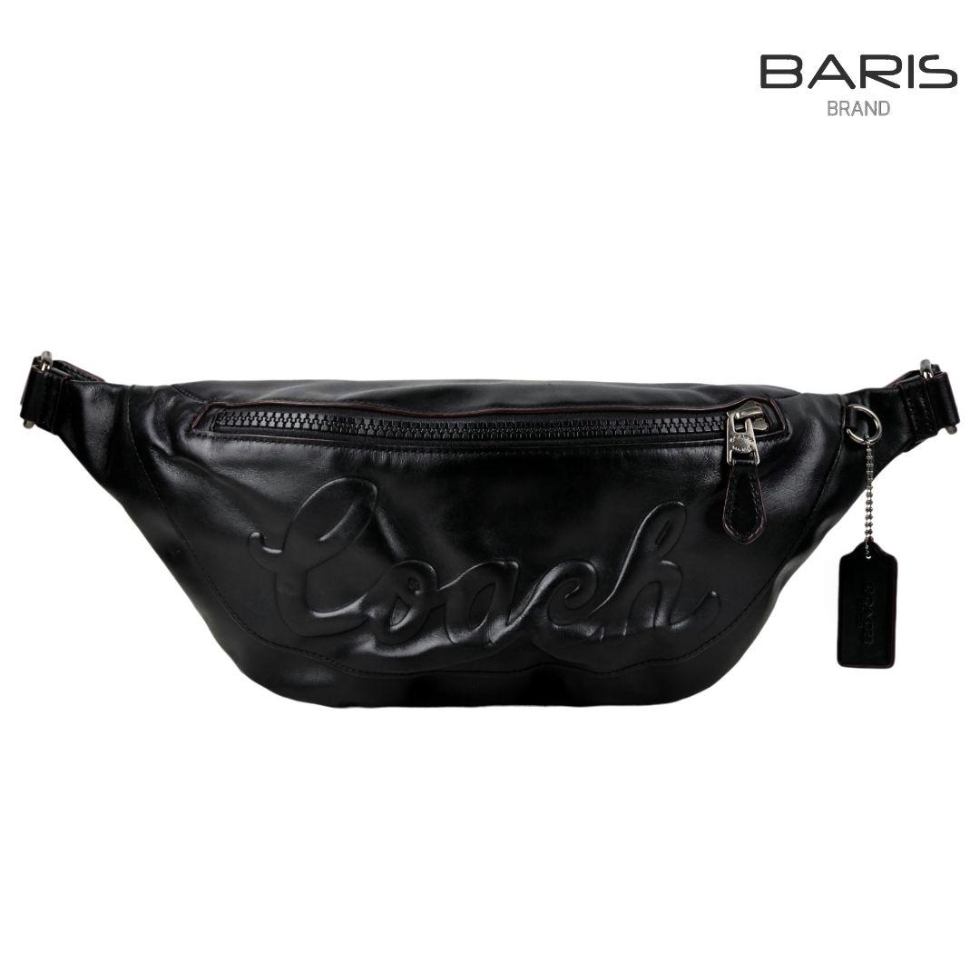 美品 コーチ COACH ウエストバッグ ボディーバッグ ブラック COACH（コーチ） 並行輸入 ウエストバッグ ボディバッグ スムース