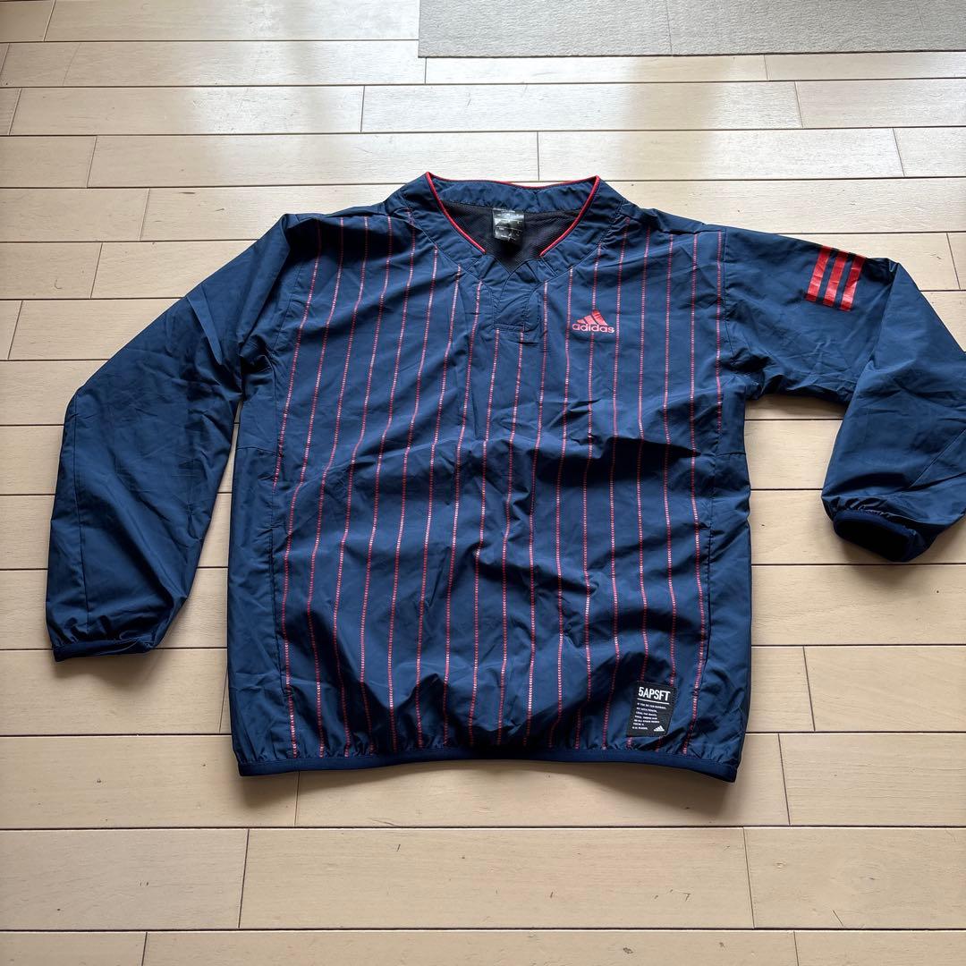 adidas ピステ ウィンドブレーカー ネイビー/レッド 150cm - メルカリ