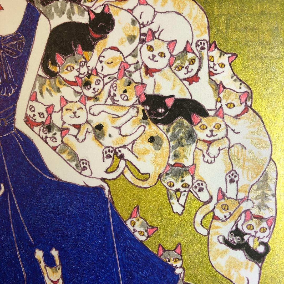 CAT WING 猫ノ翼【肉筆絵画】 - メルカリ