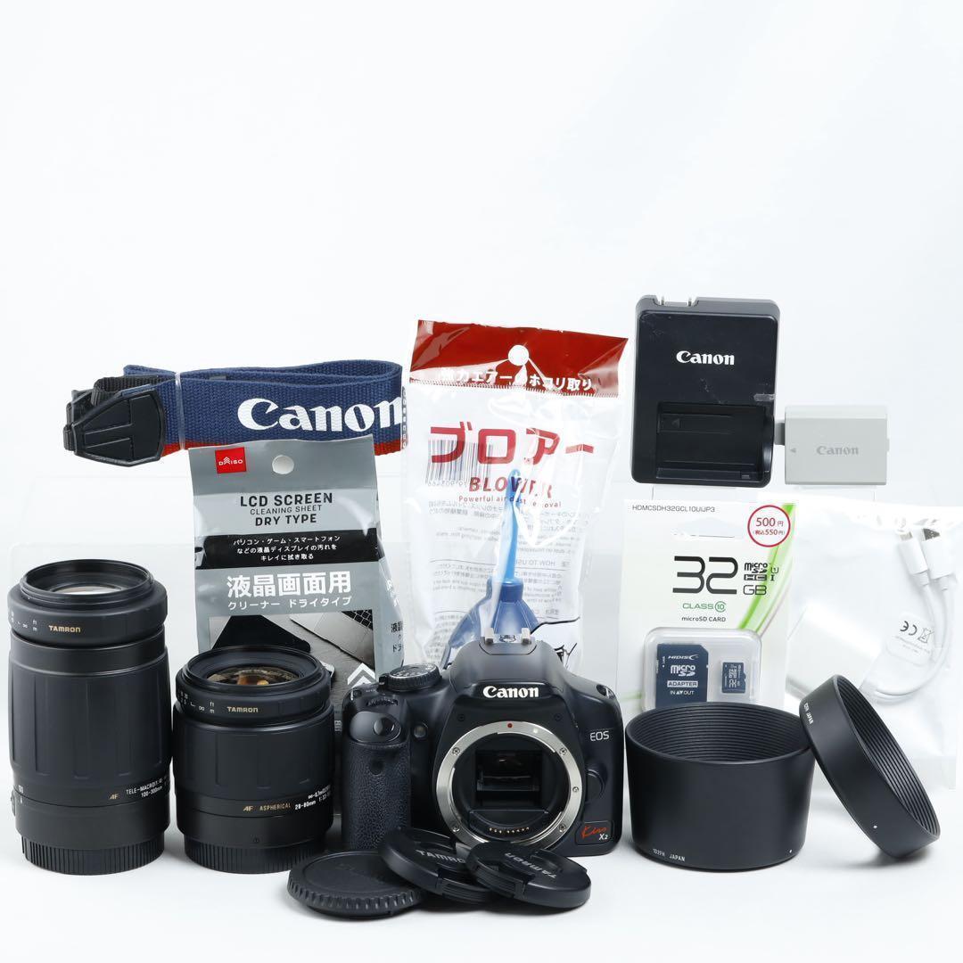 ダブルレンズセット☆Canon EOS kiss X2初心者☆スマホ転送☆彡 - メルカリ