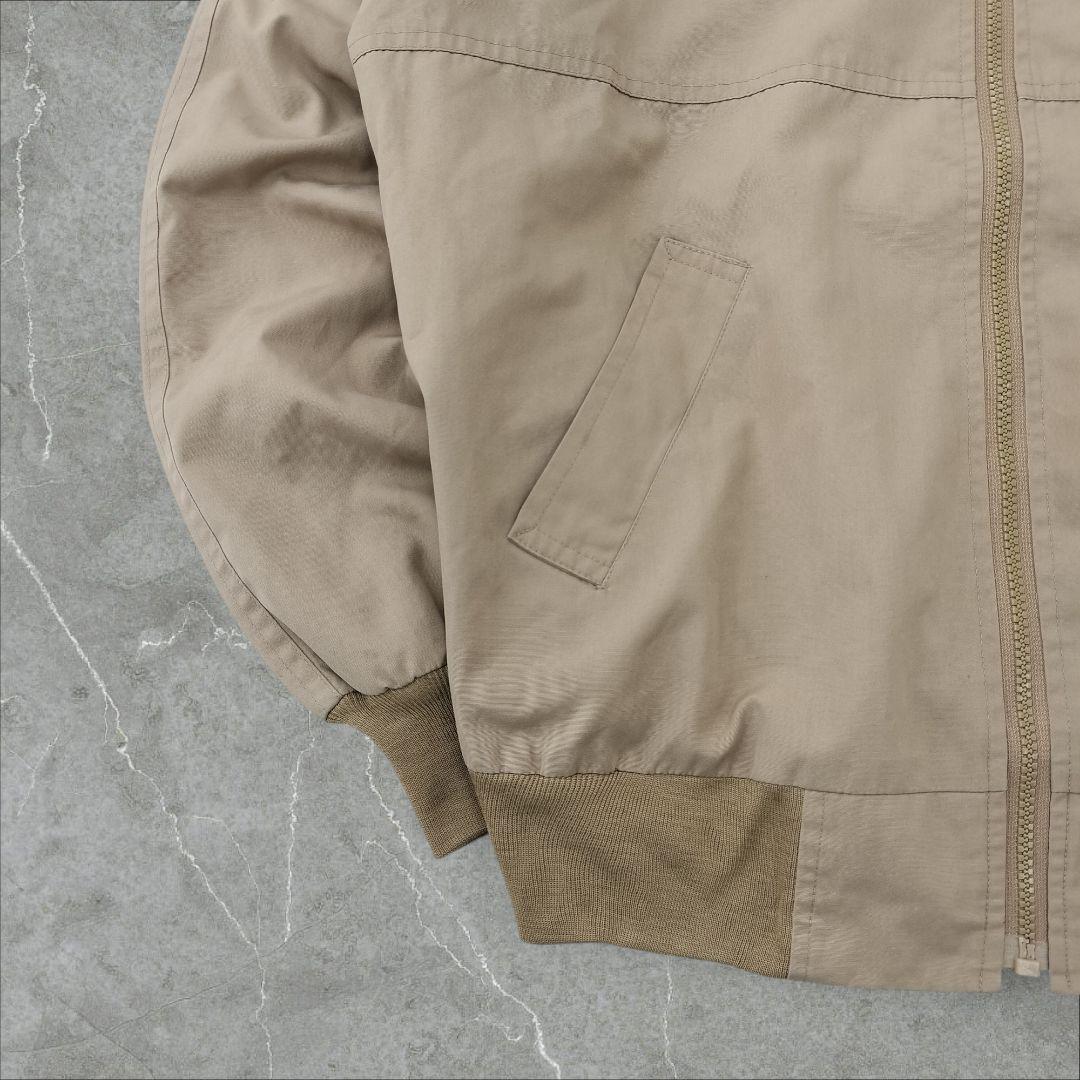 アディダス 70s ハリントンジャケット M ベージュ フルジップ