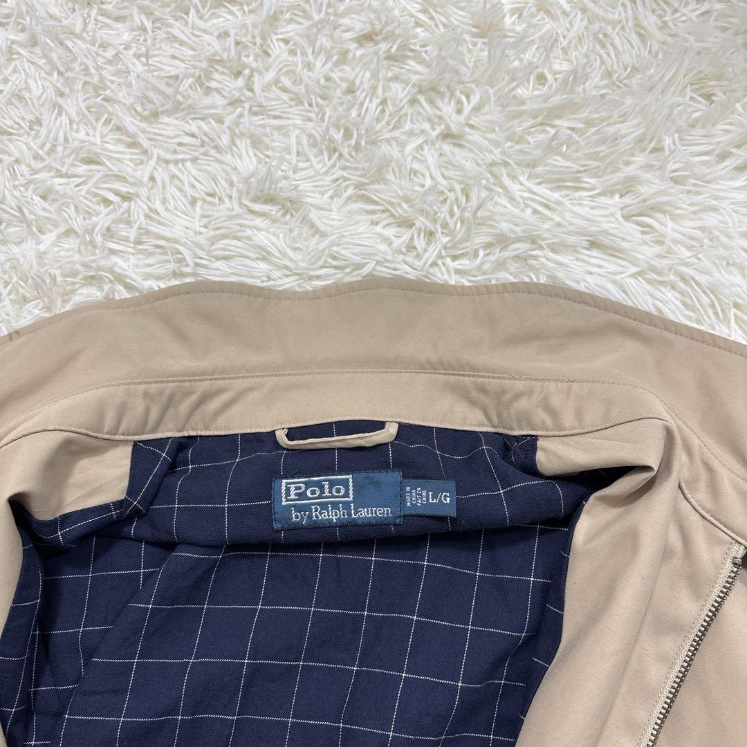 ポロバイラルフローレン スウィングトップ ベージュ チェック ポニー L