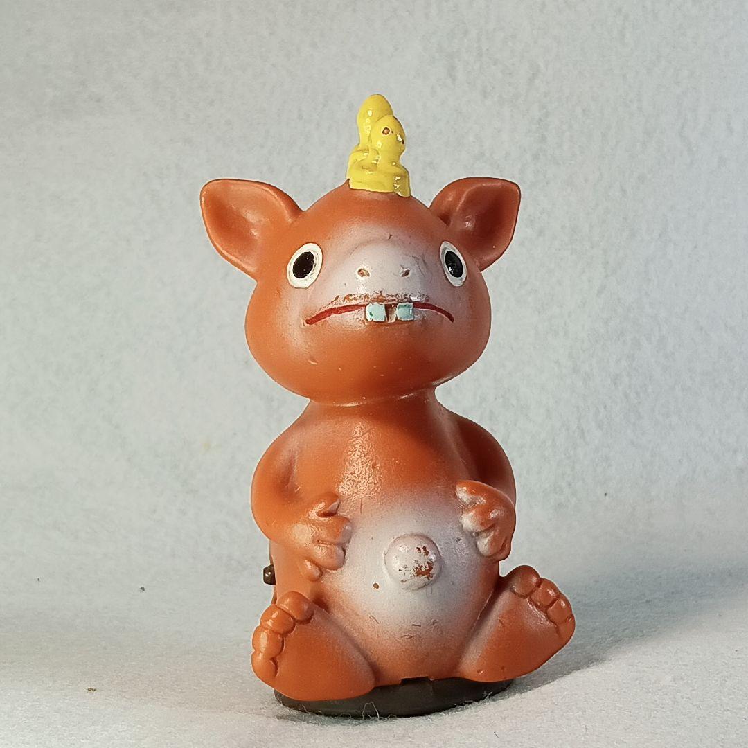 マルサン 快獣ブースカ 丸美屋 あじかつを ノベルティ版 ゼンマイ 怪獣 ソフビ