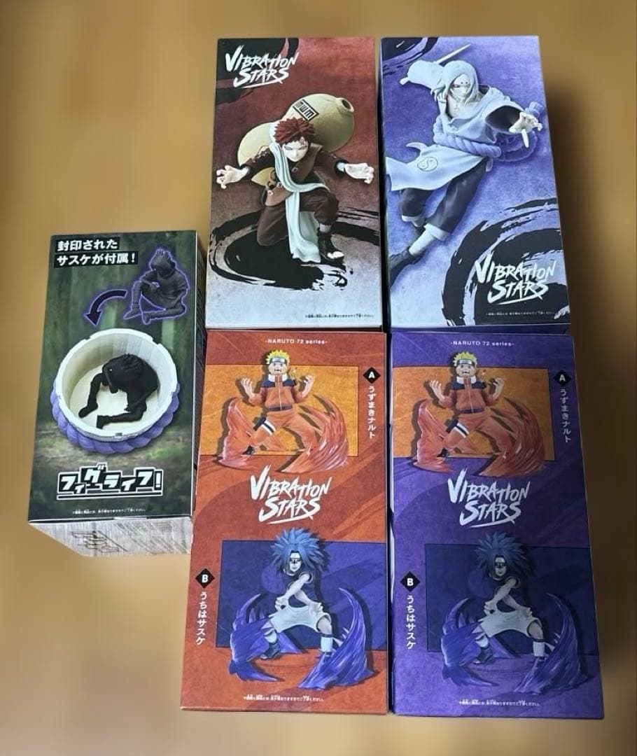 新品未開封】NARUTO ナルト サスケ 我愛羅 君麻呂 フィギュア 5体