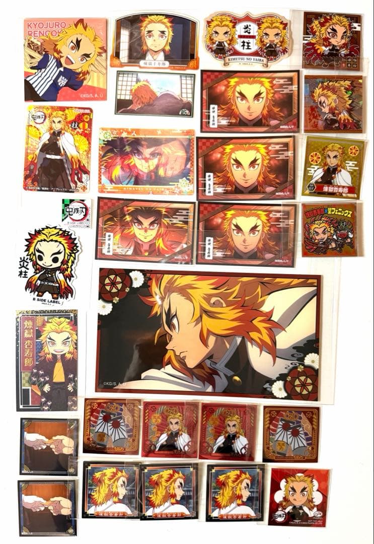 鬼滅の刃　煉獄杏寿郎　ポストカード　ステッカー　カード　クリアカード　77点