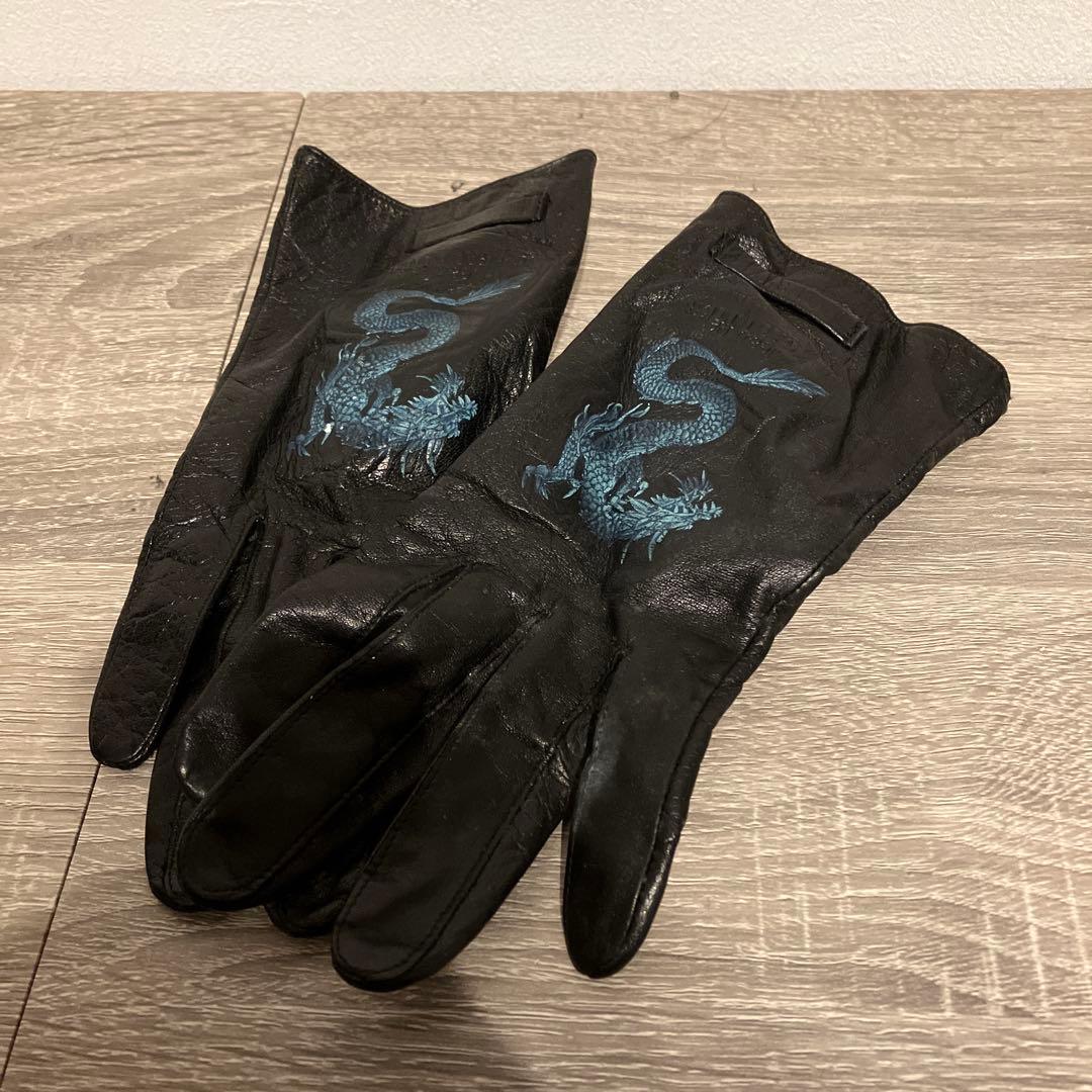 希少 ジャンポールゴルチエ ドラゴン刺繍 レザーグローブ 手袋 本革 希少 ジャンポールゴルチエ ドラゴン刺繍 レザーグローブ 手袋 本革