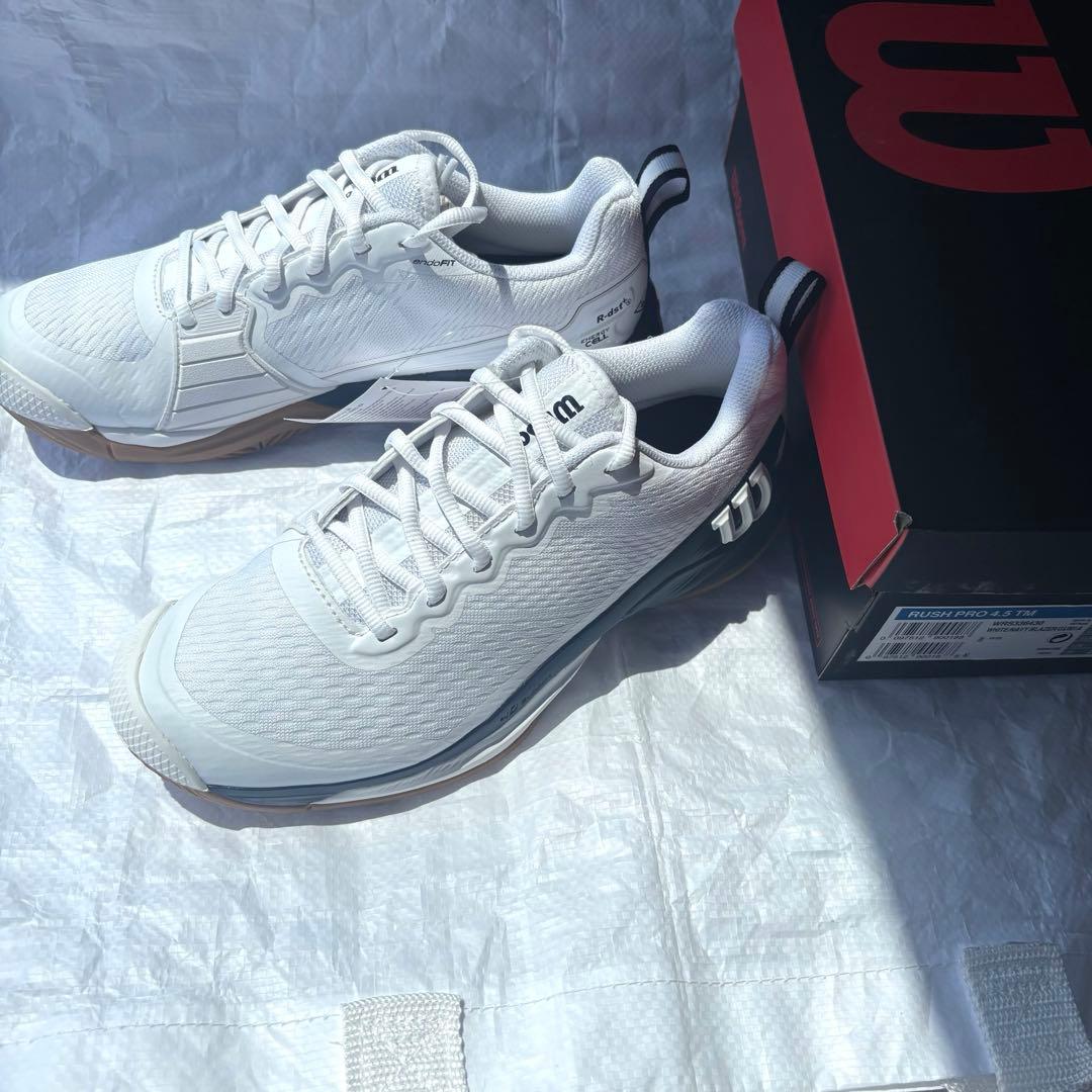 新品　Wilson テニスシューズ RUSH PRO4.5 TM 25cm 1 Wilson Rush Pro 4.5 Wide Toe Men's Tennis Shoe - World Tennis Miami