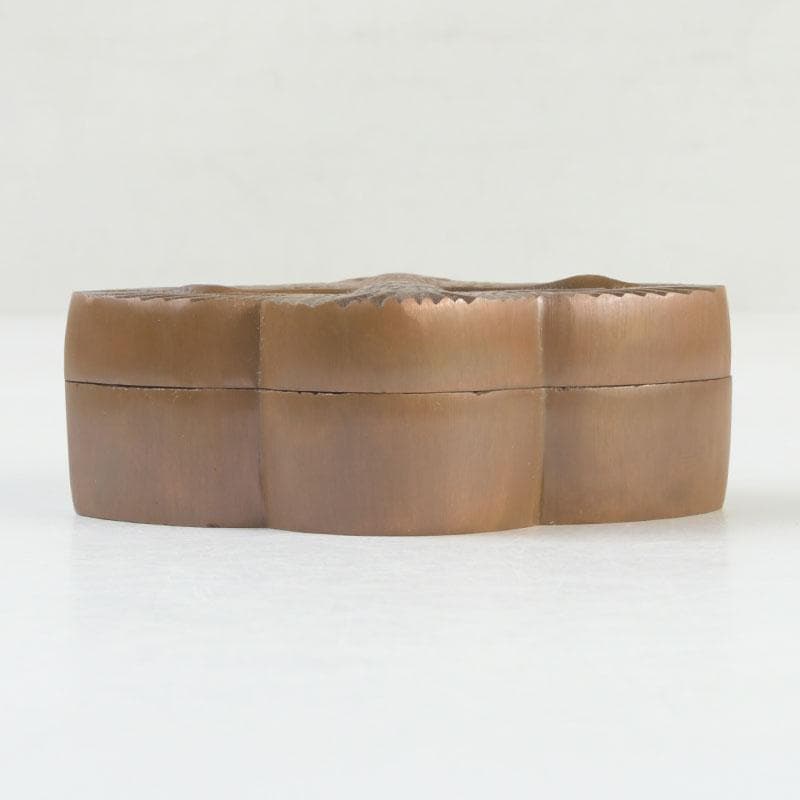 茶道具 唐銅 向鶴文 香合 共箱 V 9476