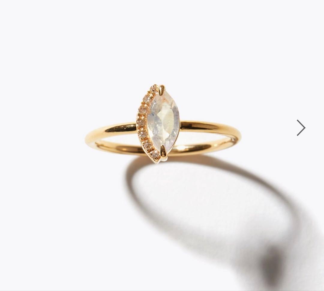 ARTIDA OUD レインボームーンストーン パヴェダイヤモンドリング 15号