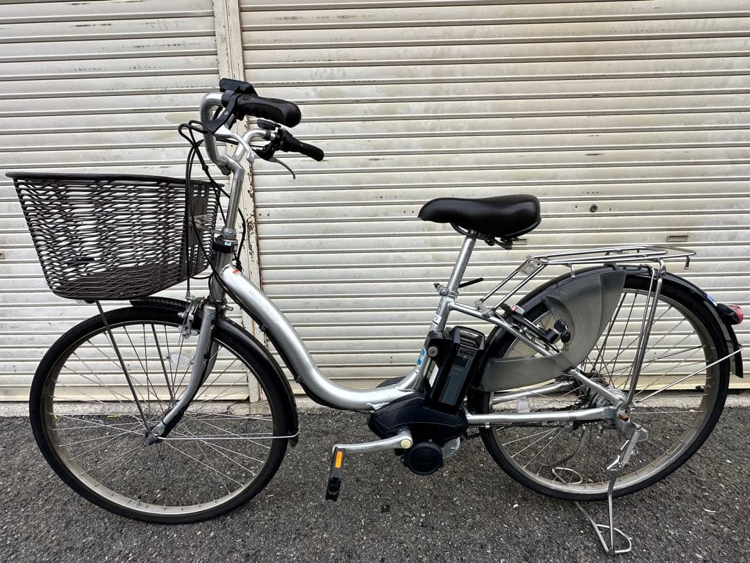 【大阪府内送料無料】YAMAHA PAS Natura電動アシスト自転車 電動自転車 ヤマハ PAS Natura 26インチ パープル 8.7ah 2014年頃 前後